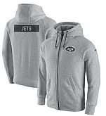 Men's New York Jets Nike Gridiron Gray 2.0 Full-Zip Hoodie - Ash FengYun,baseball caps,new era cap wholesale,wholesale hats